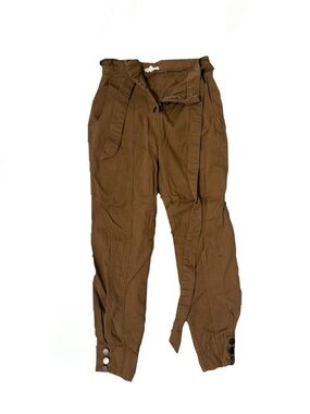 Blu Pepper Tan Paperbag Waist Chinos with Self-Tie Belt